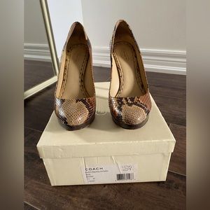 Coach Python platform heels size 7.5